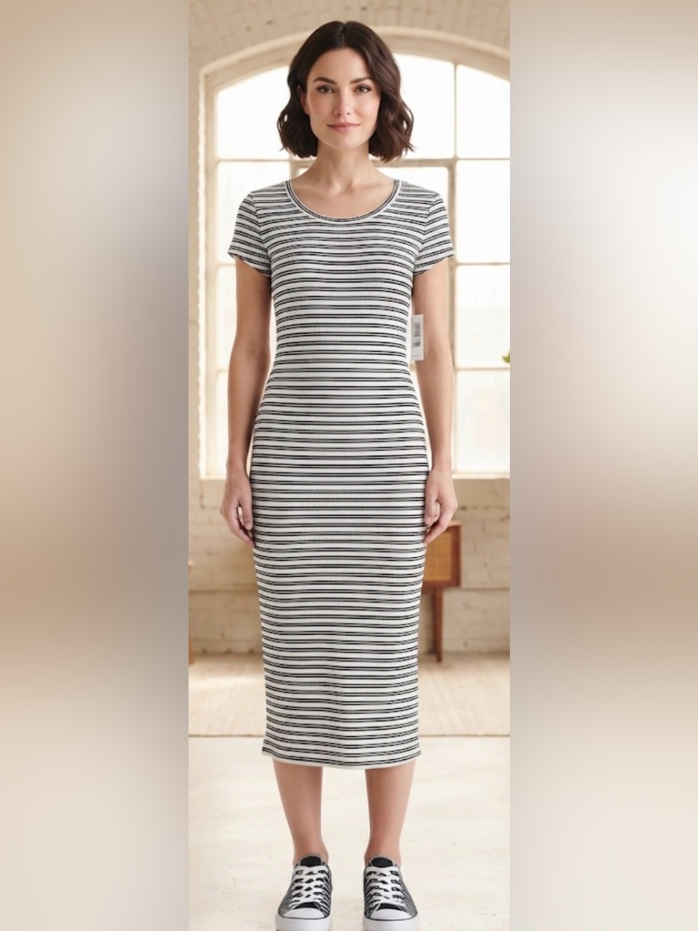 Green Goddess Maxi/Midi  Style Ribbed Dress
